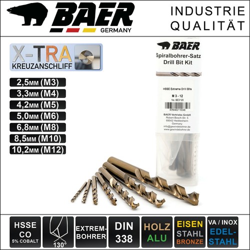 Set punte per carotaggio baer - set,