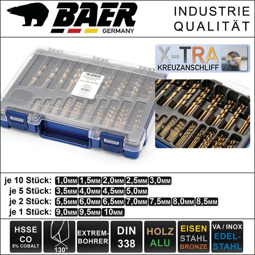 Spiralbohrer baer acciaio hsse - spiralbohrer,